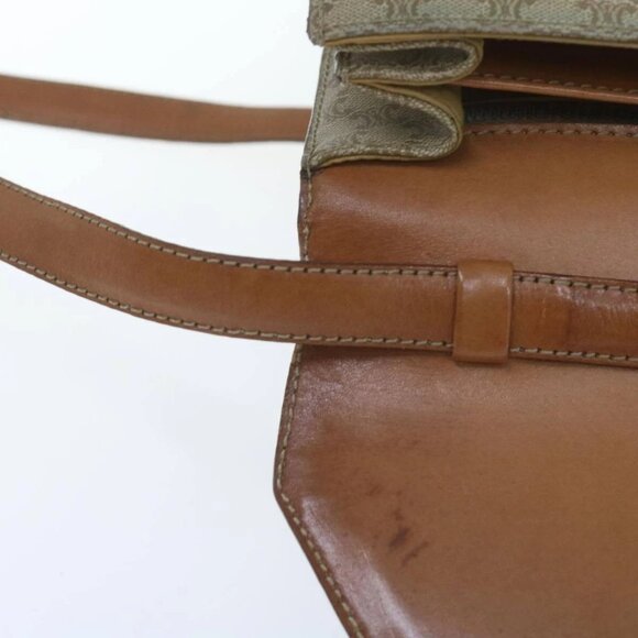 CELINE Macadam Canvas Shoulder Bag PVC Beige Brown Auth - Picture 12 of 16